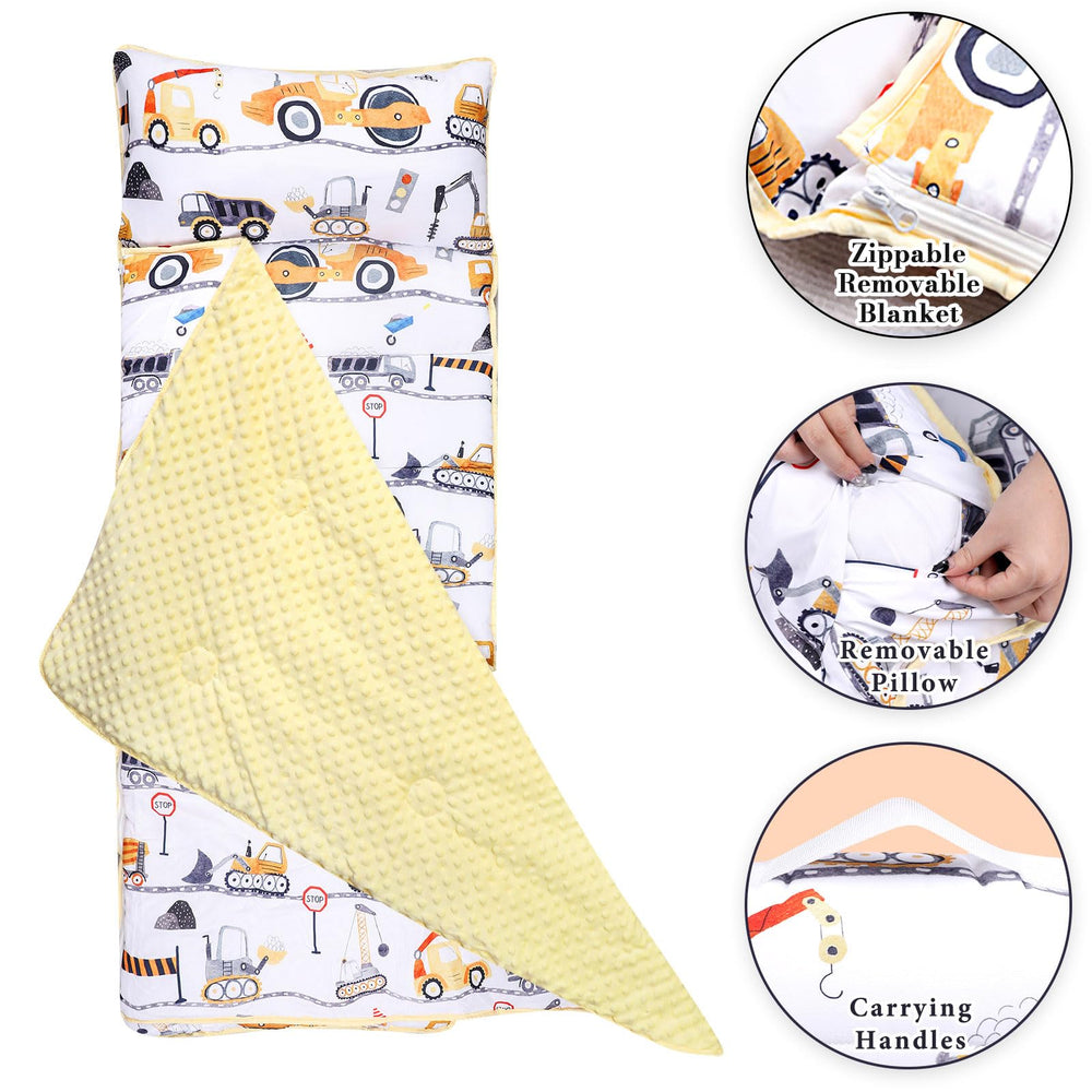 DAYEEBALL Nap Mat roll-up design with carrying handle for travel.