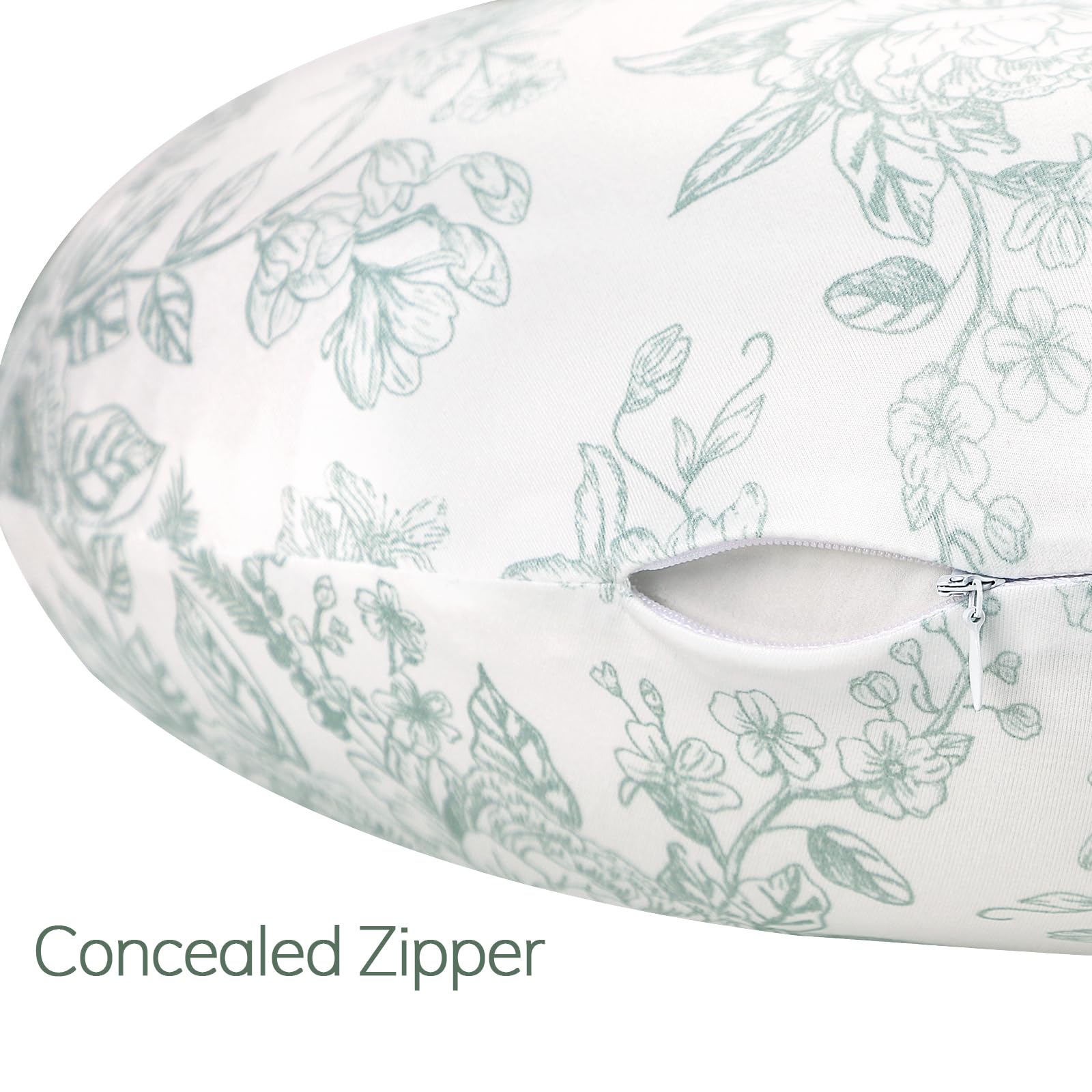 DAYEEBALL nursing cover elastic-wrap demonstrates adaptable fit for curved pillows.