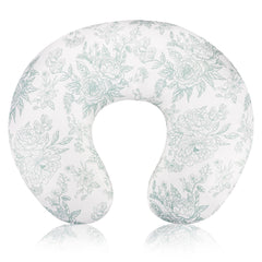 DAYEEBALL nursing cover green flower front view shows soft fabric for newborn comfort.