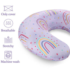 DAYEEBALL purple rainbow pattern adds stylish flair to feeding time.
