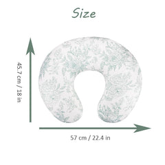 DAYEEBALL nursing cover green flower with zip-opening for easy on-off during feeds.