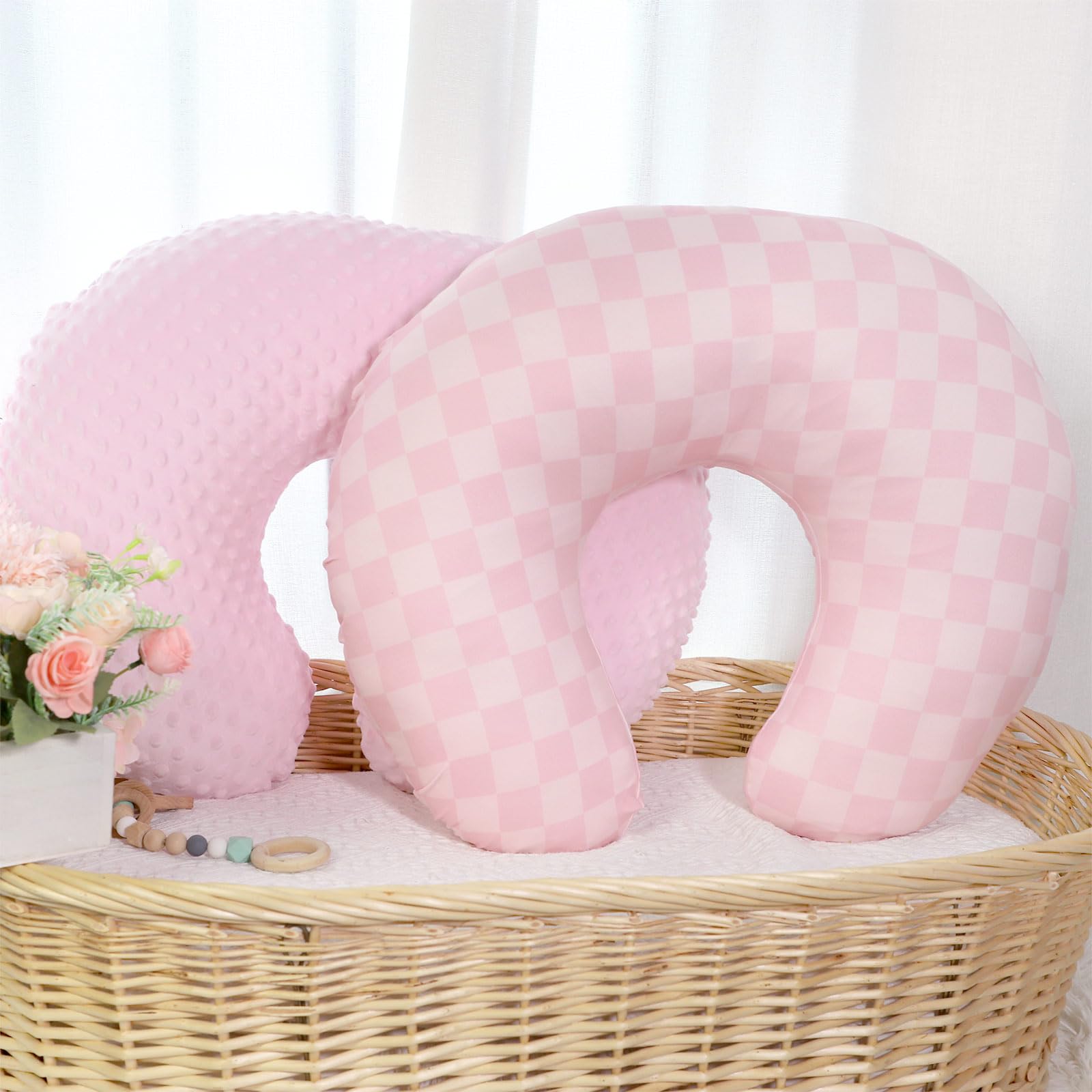 DAYEEBALL nursing pillow cover elastic-fit wraps most curved pillows securely.