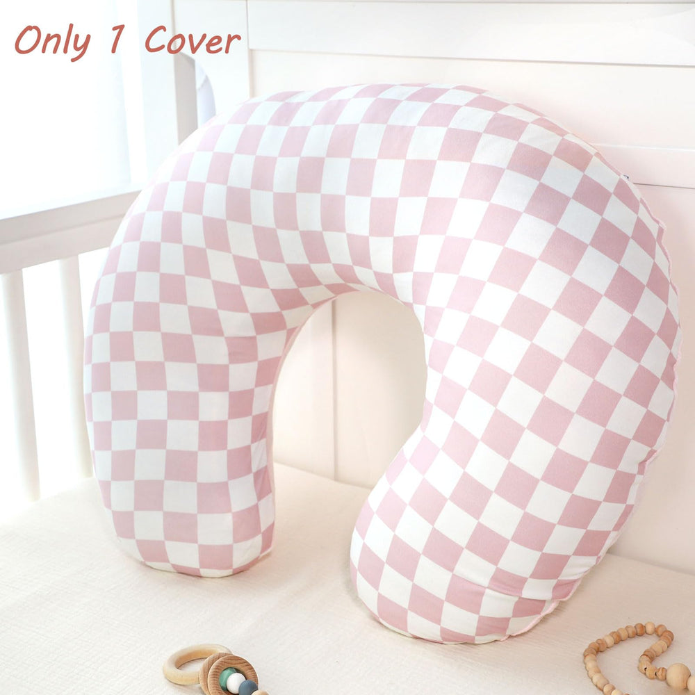 DAYEEBALL nursing pillow cover elastic-fit securely wraps curved pillows.