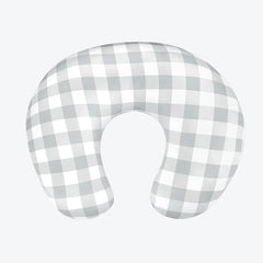 DAYEEBALL nursing pillow cover gray front view for comfortable feeding sessions.