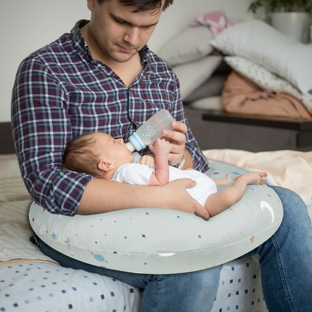 DAYEEBALL nursing pillow cover large zip opening makes removing for washing easy.
