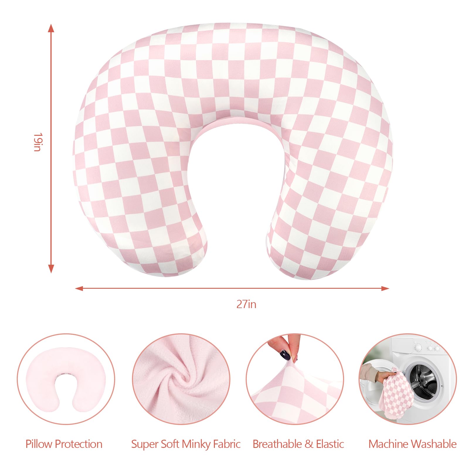 DAYEEBALL nursing pillow cover large zipper opening for quick washing.