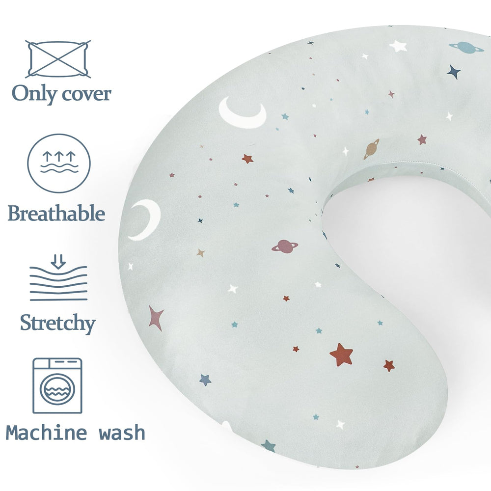 DAYEEBALL nursing pillow cover soft fabric close-up highlights skin-friendly feel.