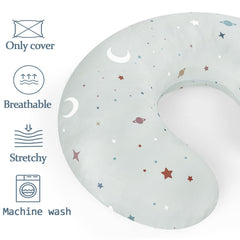 DAYEEBALL nursing pillow cover soft fabric close-up highlights skin-friendly feel.