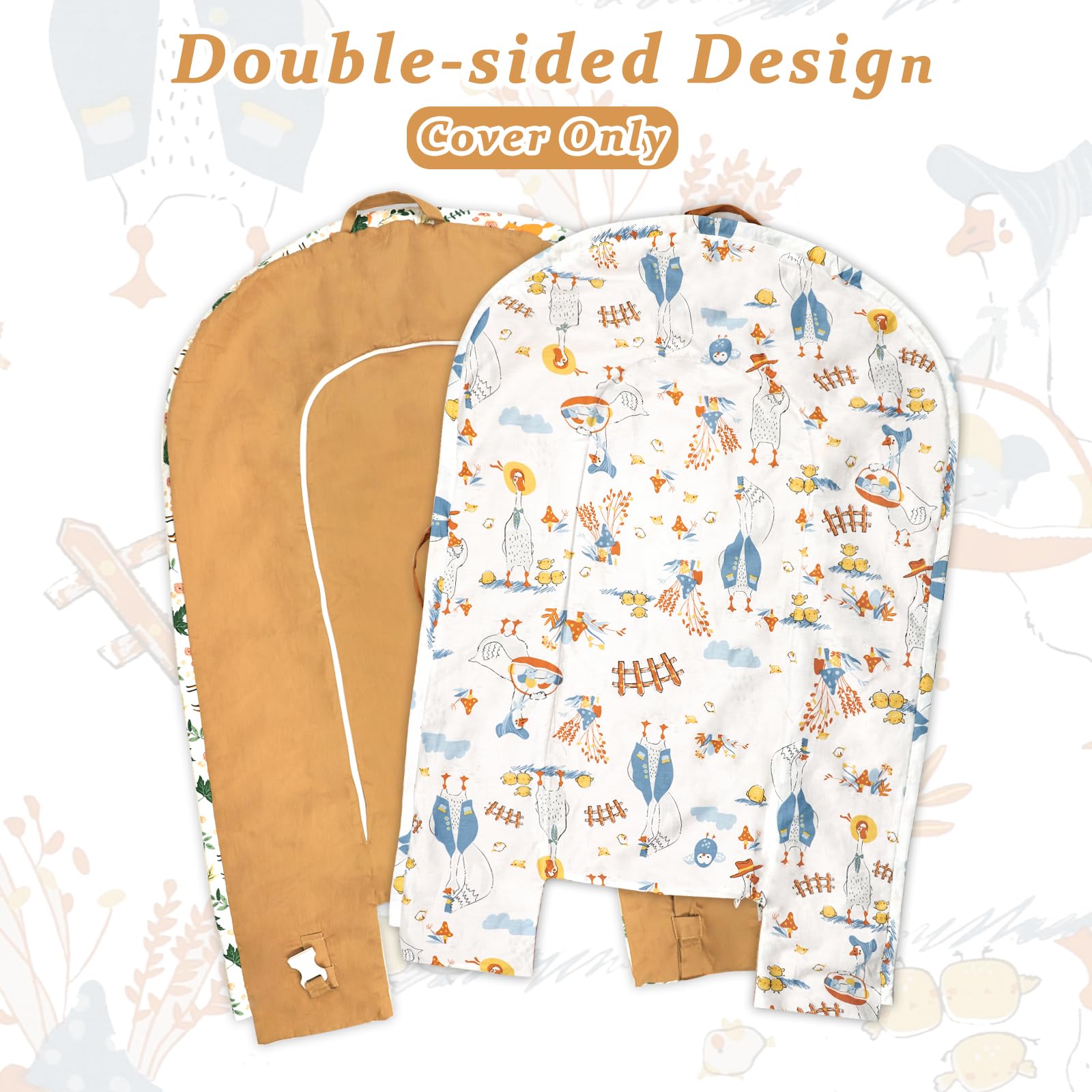 DAYEEBALL replaceable cover shows removable bumpers for growing nest fit.