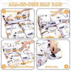 DAYEEBALL Nap Mat with soft blanket for cozy naps.
