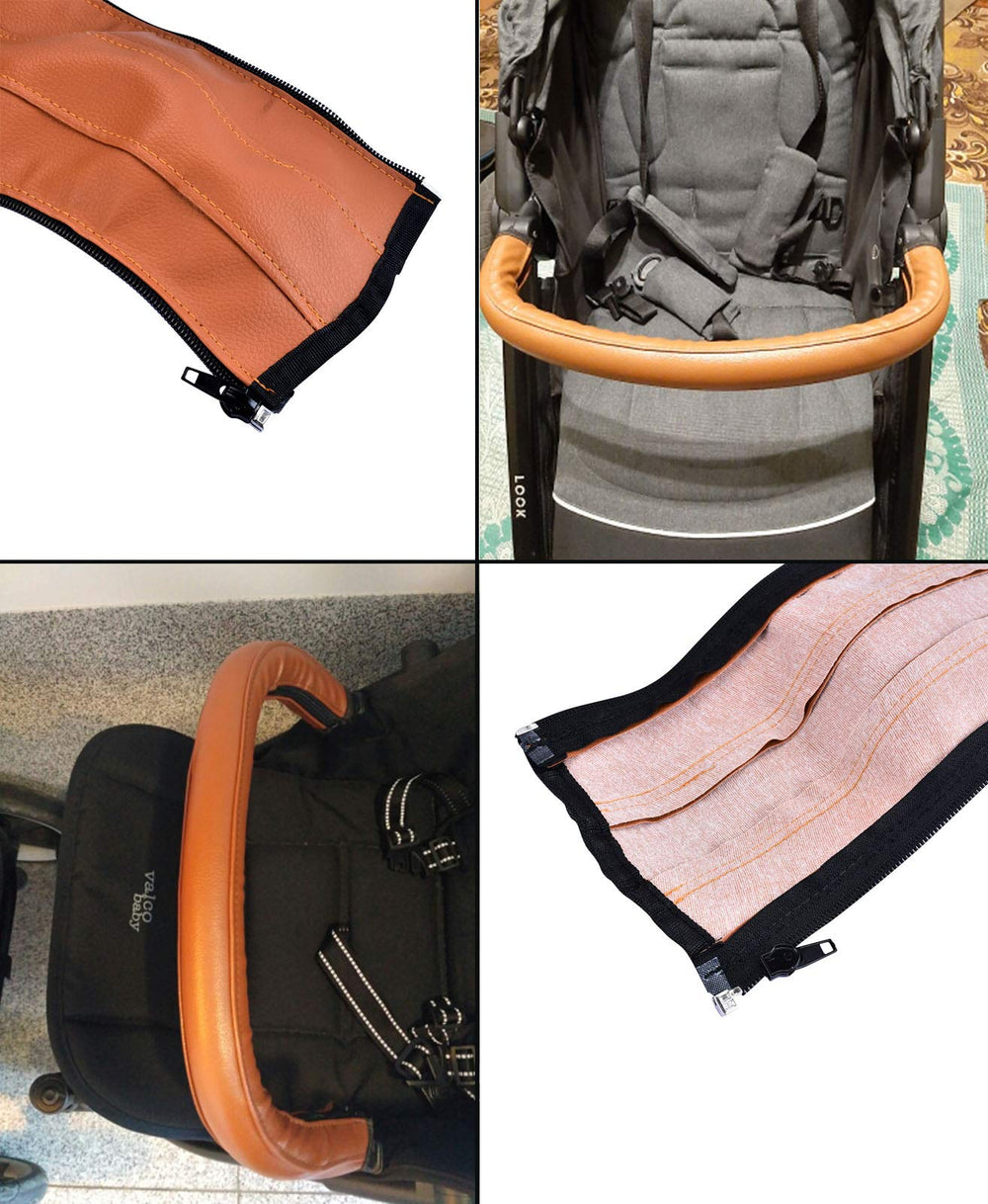 DAYSTART PU leather armrest cover close-up shows smooth texture and durable wear resistance.