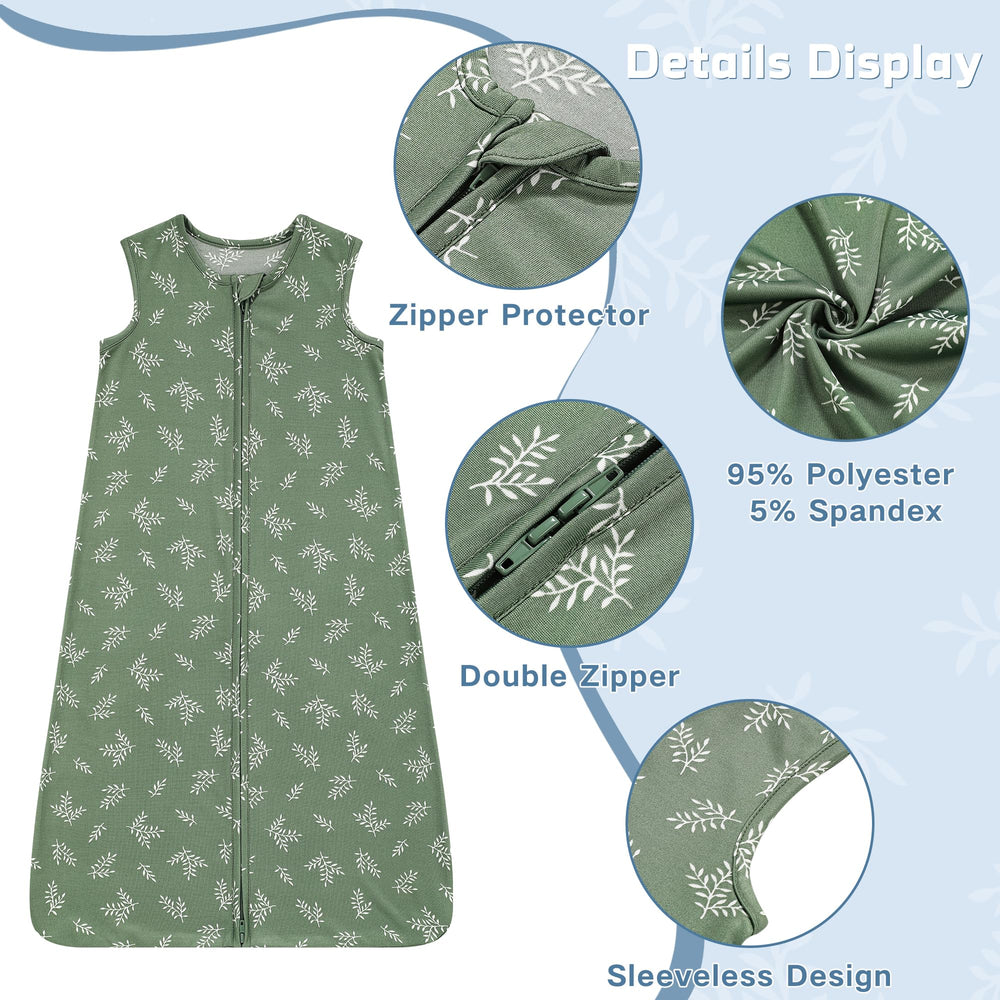 DaysU baby sleep sack 2-way zipper enables easy diaper changes.