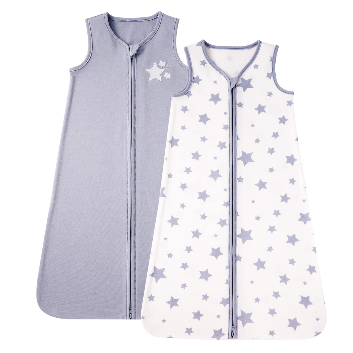 DaysU baby sleep sack star small front view shows cozy cotton fabric for newborn comfort