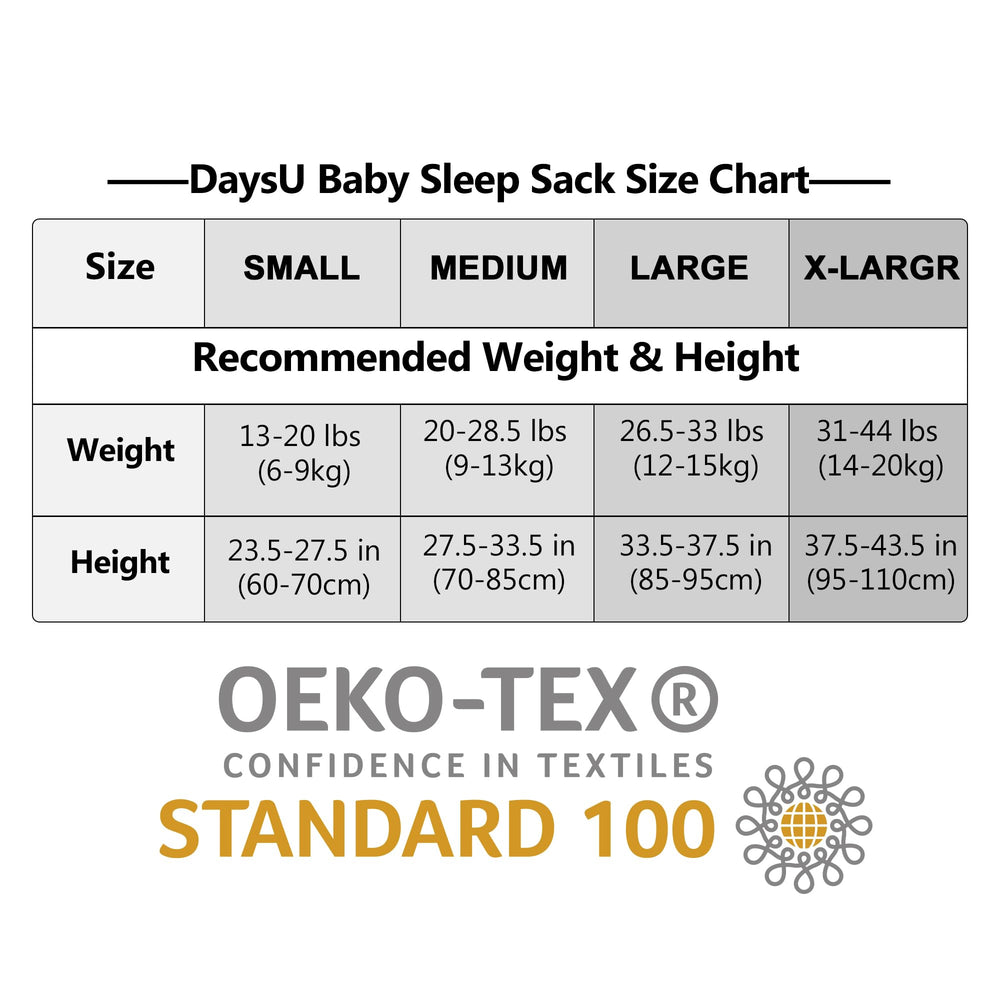 DaysU baby sleep sack star small worn on baby for coziness