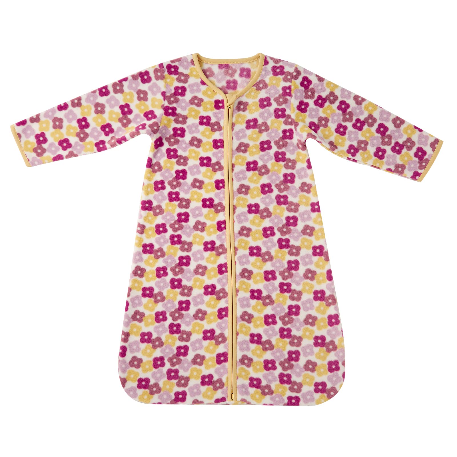 DaysU micro fleece sleep sack 0-6 months flatlay highlighting cozy warmth and all-season use