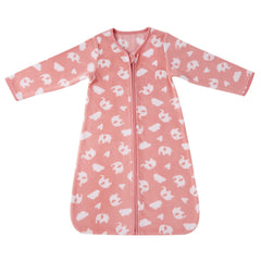 DaysU micro fleece sleep sack elephant pattern top view for cozy warmth.