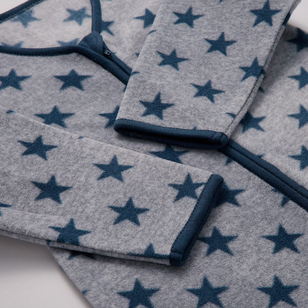 DaysU sleep sack long sleeves closeup fabric shows soft micro fleece for sensitive skin