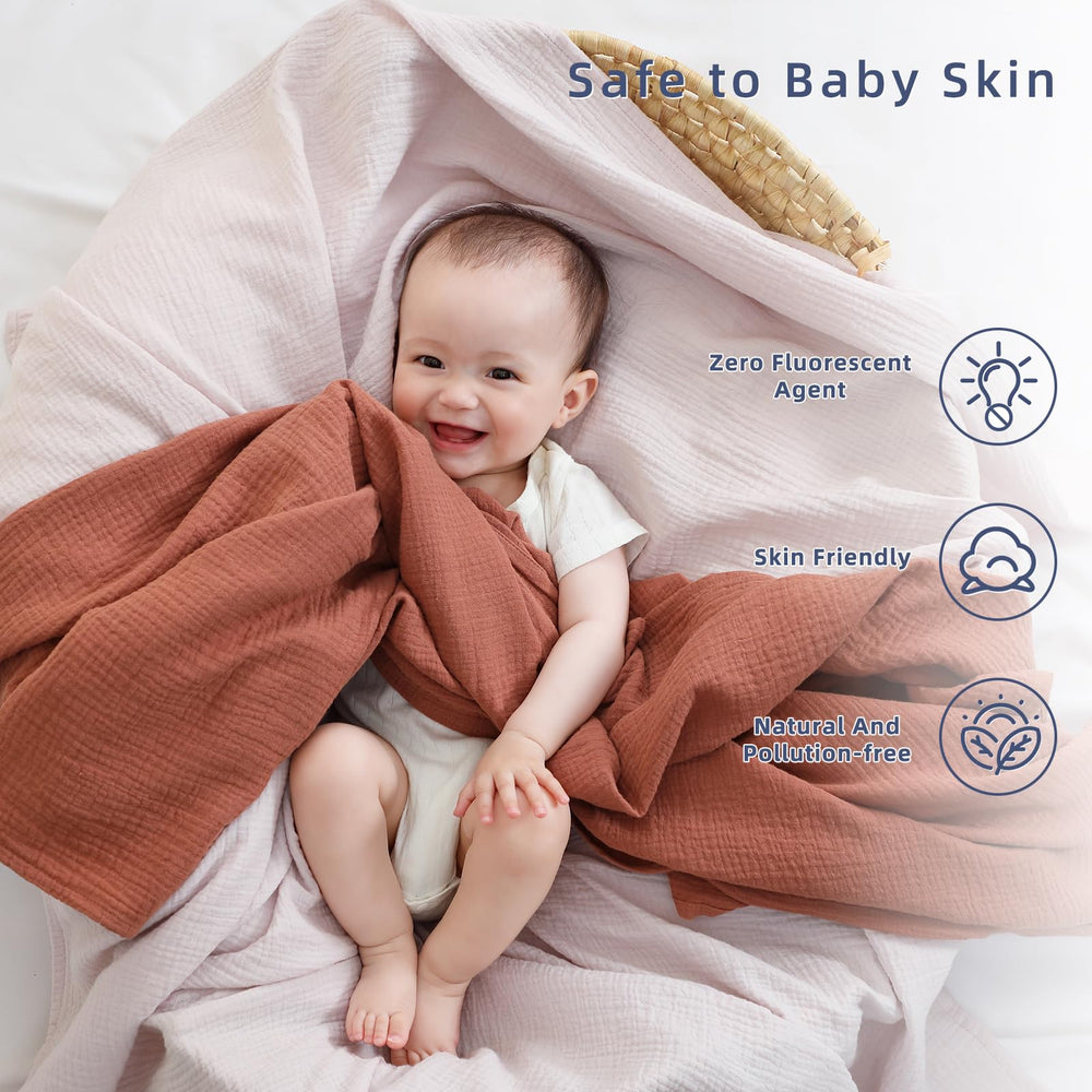 DaysU muslin swaddle care-instructions emphasize machine-washable fabric and quick refresh.