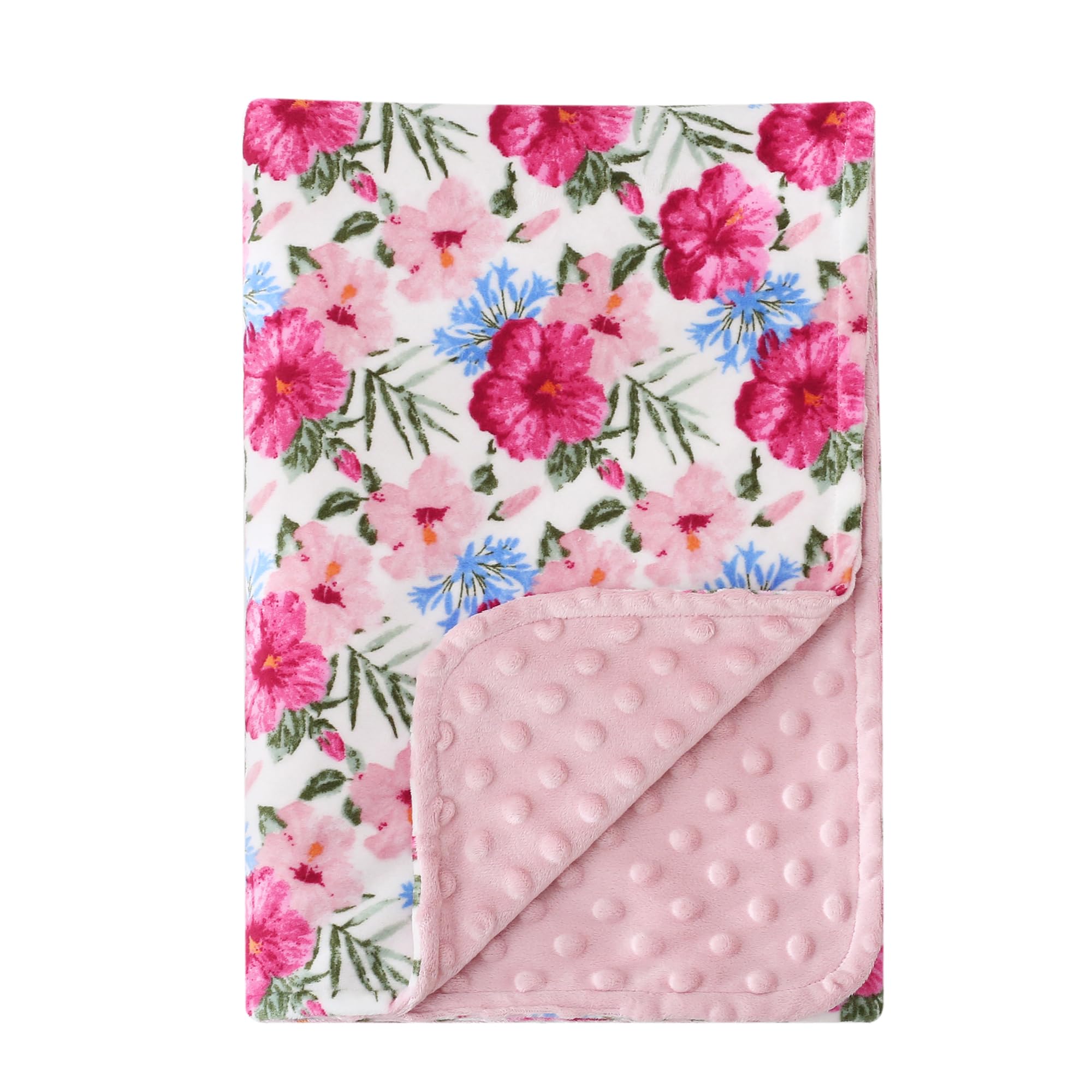 DaysU Silky Micro Soft Plush Baby Blanket front offers gentle warmth for all-season cuddling.