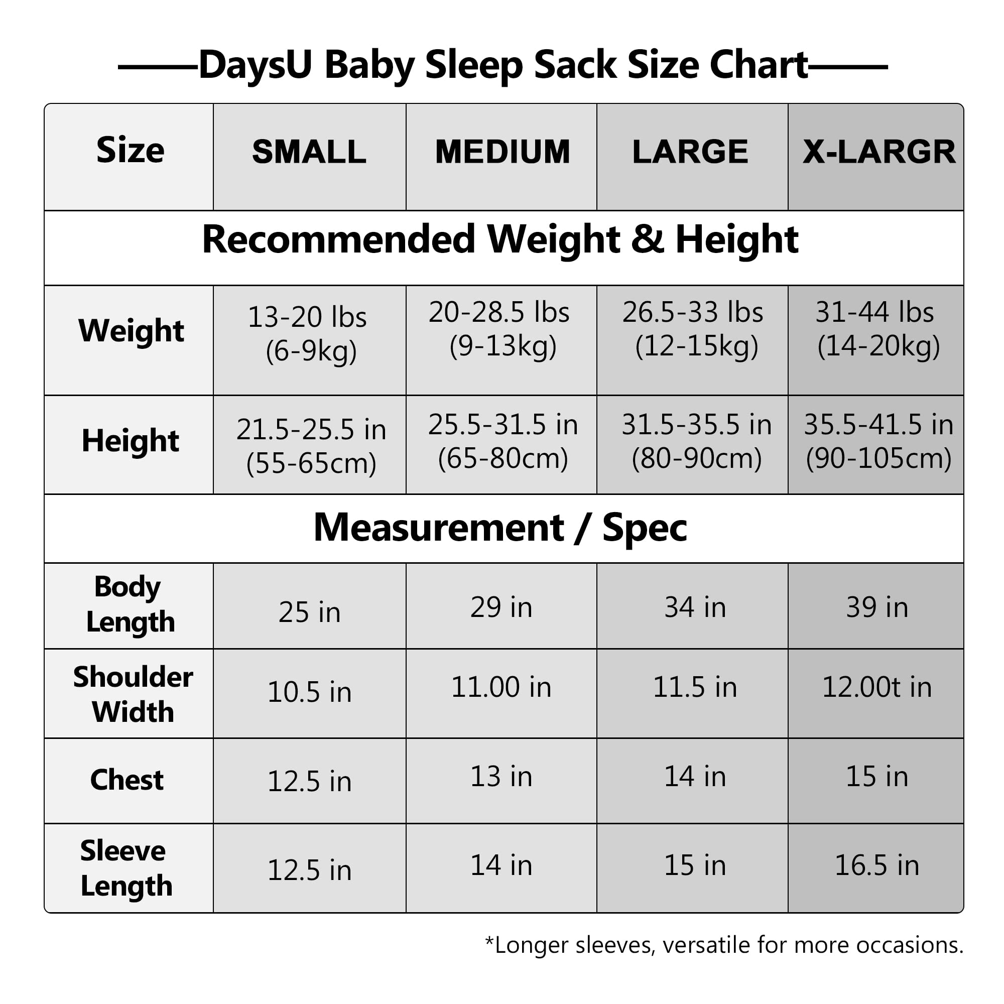 DaysU easy-care sleep sack machine washable and tumble dry-friendly