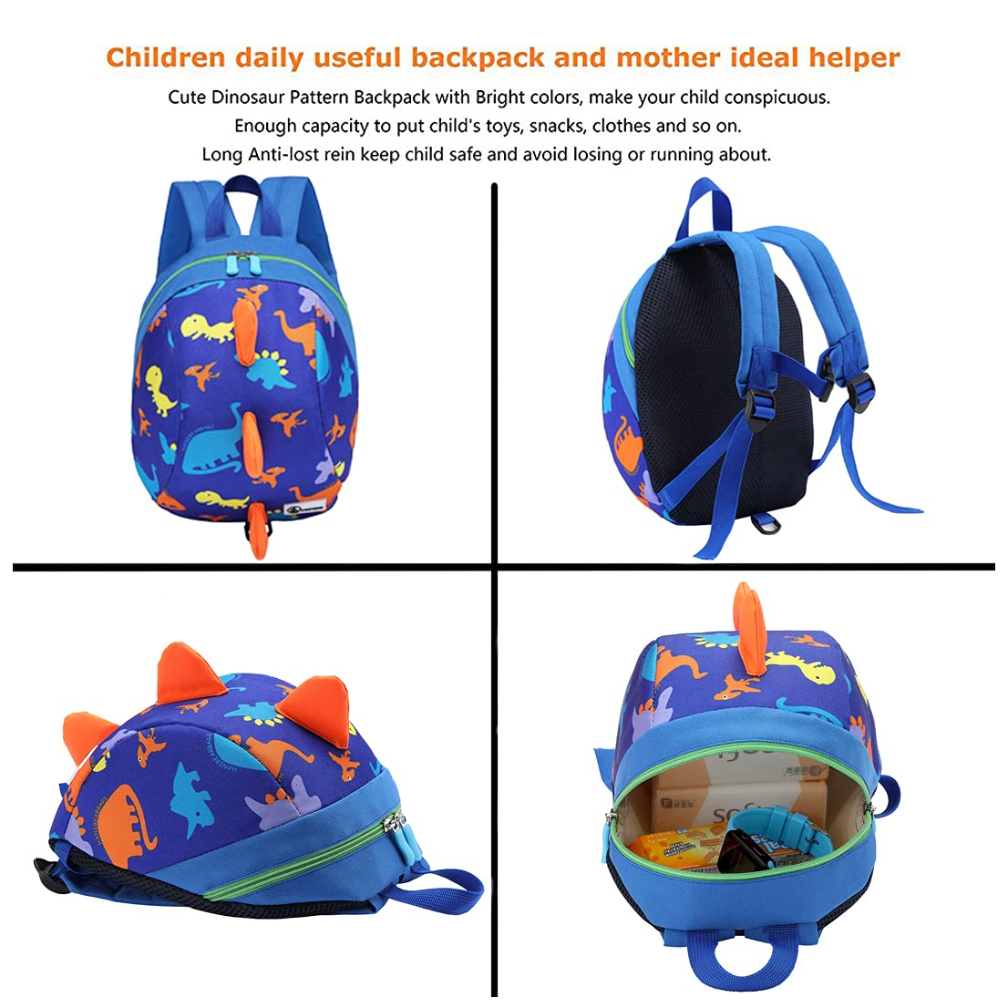 DB Dinosaur pattern front view, great for kids' daily adventures.