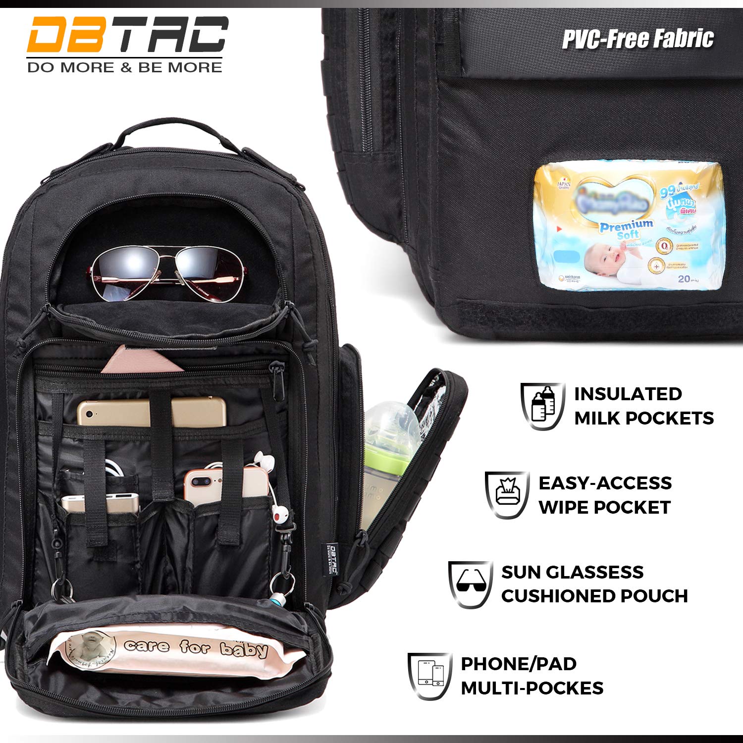 DBTAC MOLLE bag attachment demonstrates expandable carrying options