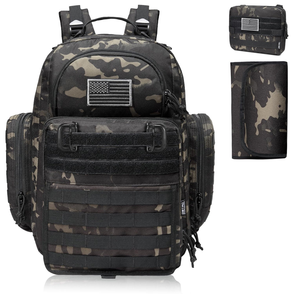 DBTAC diaper bag backpack for dad with spacious interior for baby essentials.
