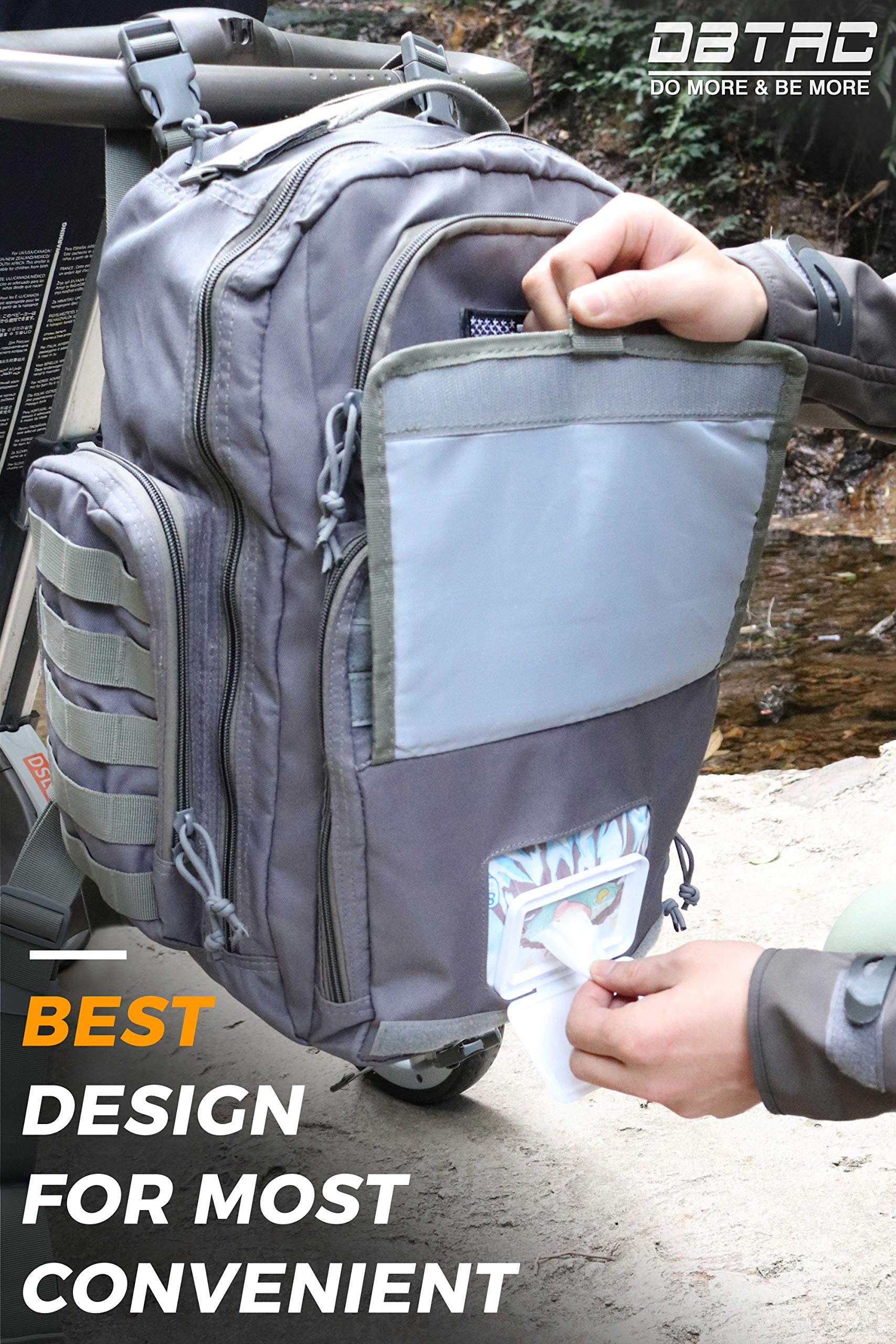 DBTAC diaper bag insulated sides keep bottles ready for on-the-go feeds