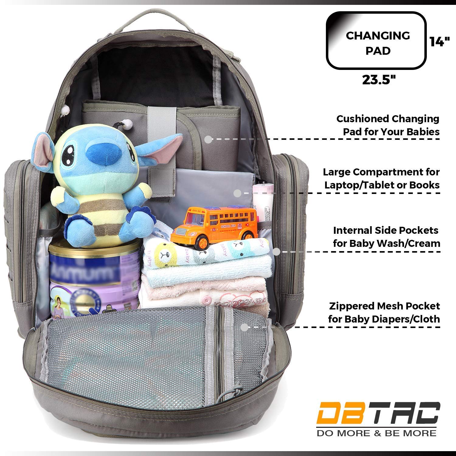 DBTAC diaper bag stroller straps facilitate hands-free outings