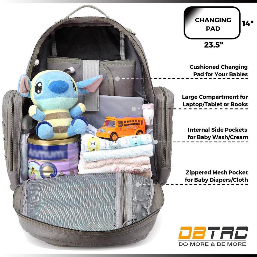 DBTAC diaper bag stroller straps facilitate hands-free outings