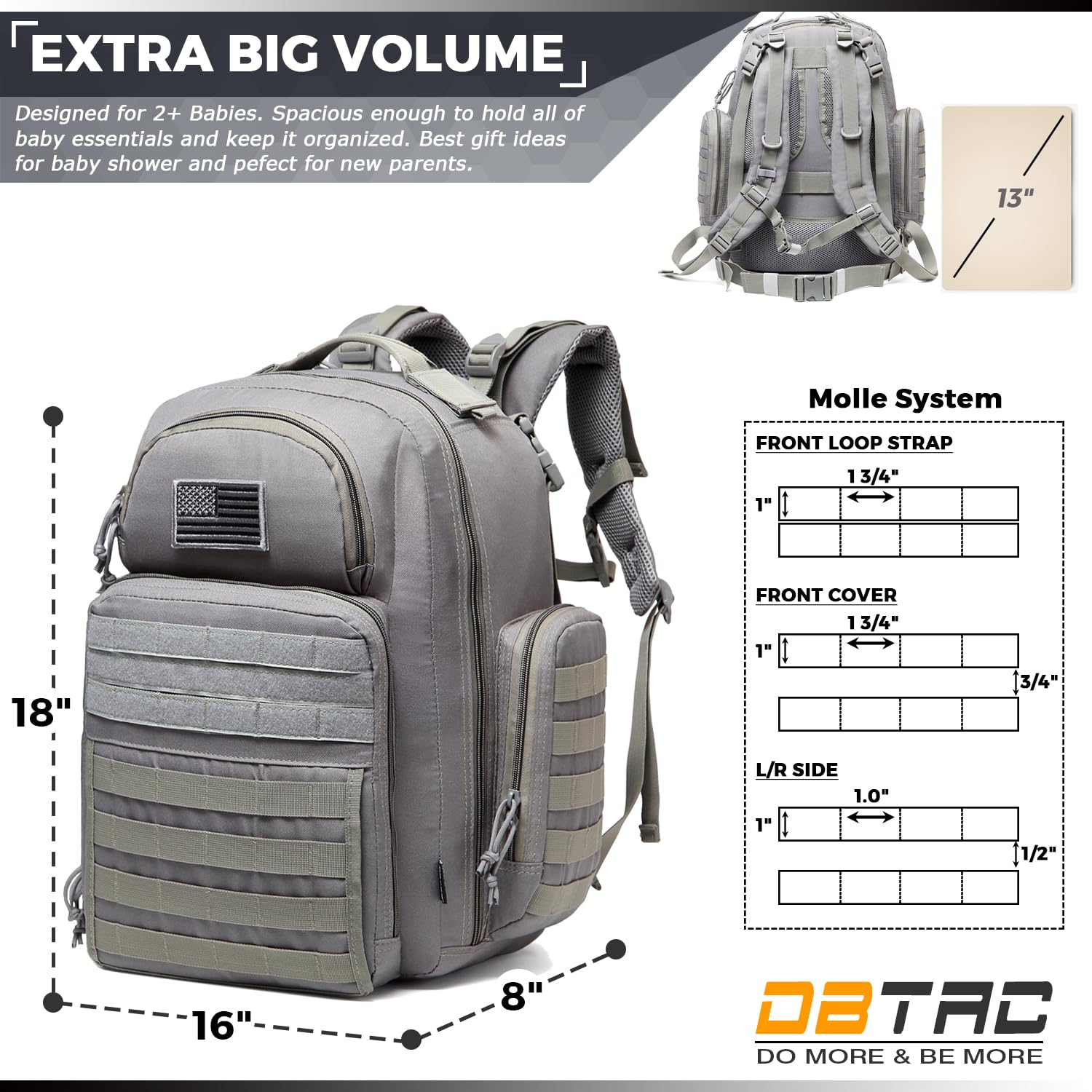 DBTAC diaper bag wipe pocket keeps essentials within reach