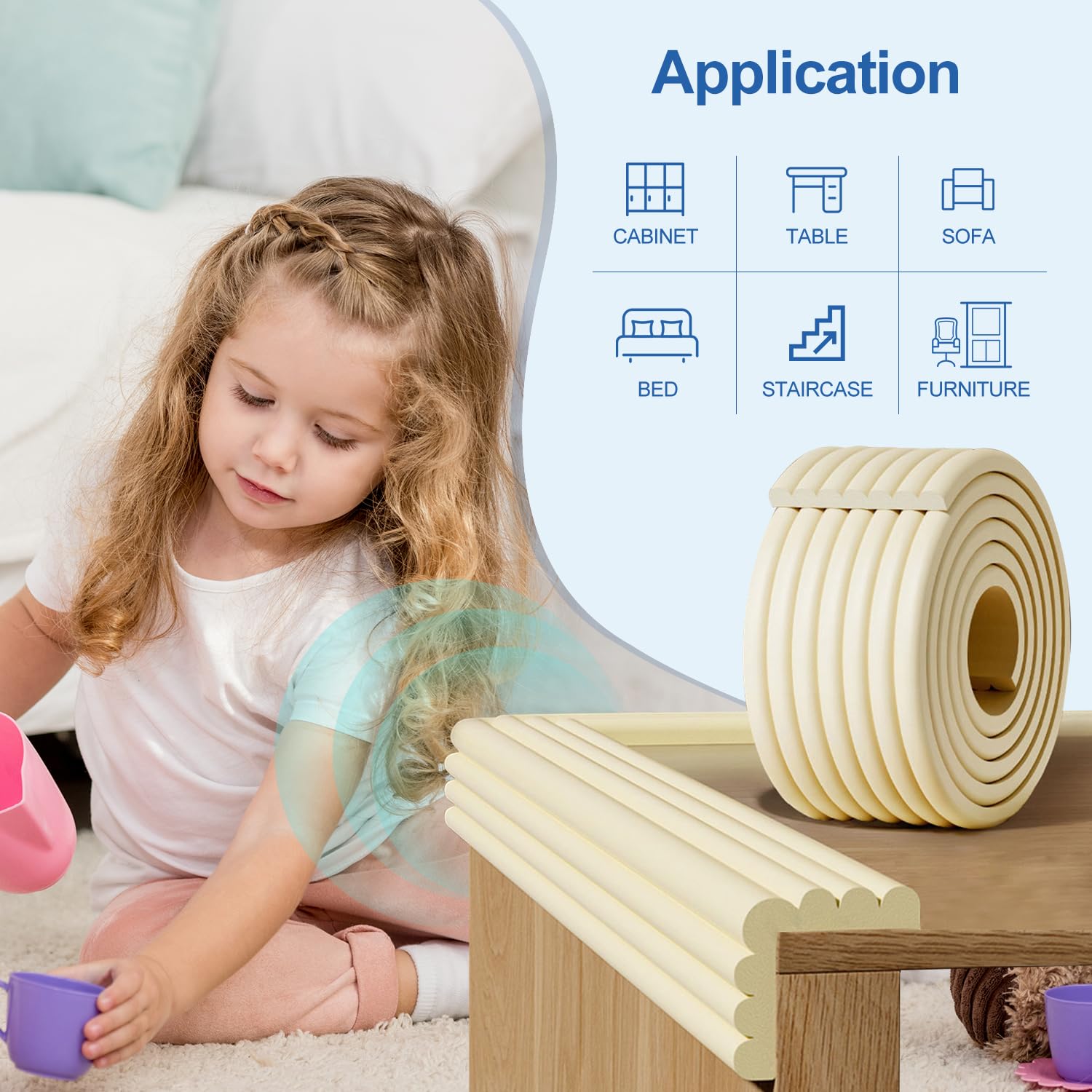 DBYDBY adhesive edge protector strips keep walls intact while kids explore.