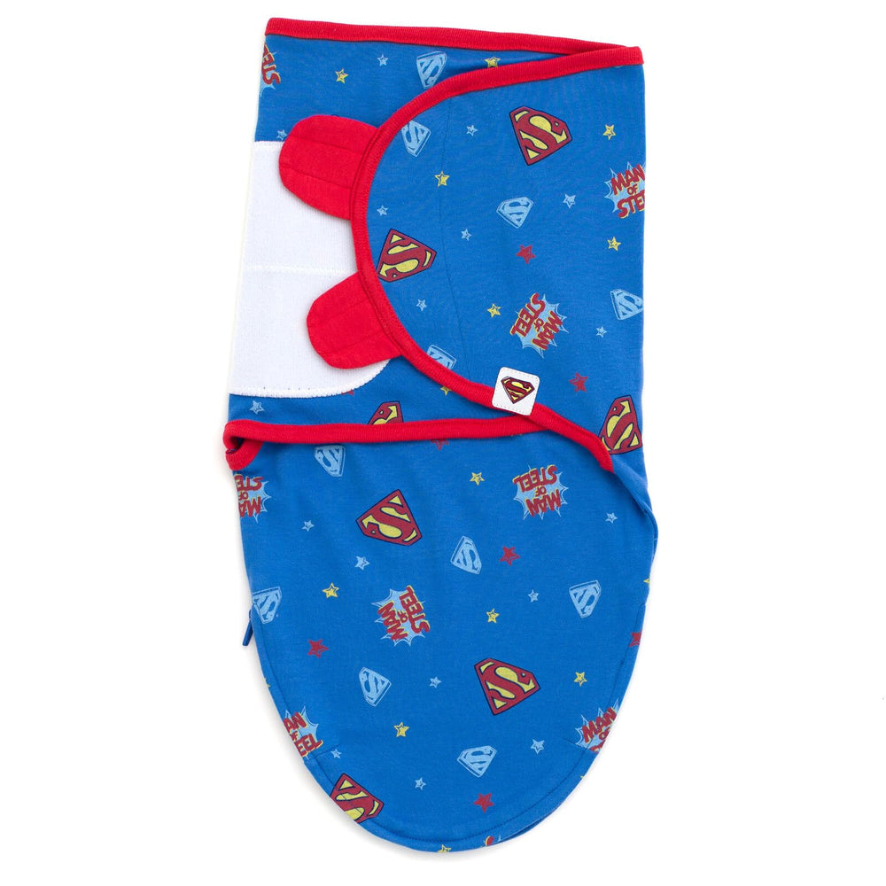 DC Comics The Flash swaddle close-up featuring soft fabric for cozy newborn sleep