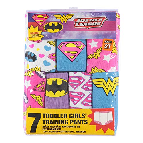 DC Comics toddler potty pants Batman side view promotes learning with bold hero motif.