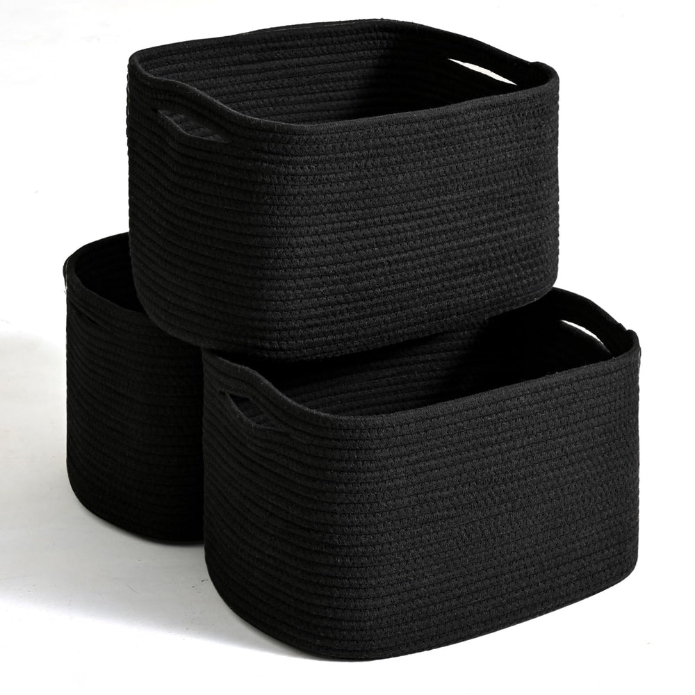 Dcerzxzci storage basket 3-pack on shelf showcasing space-saving organization.