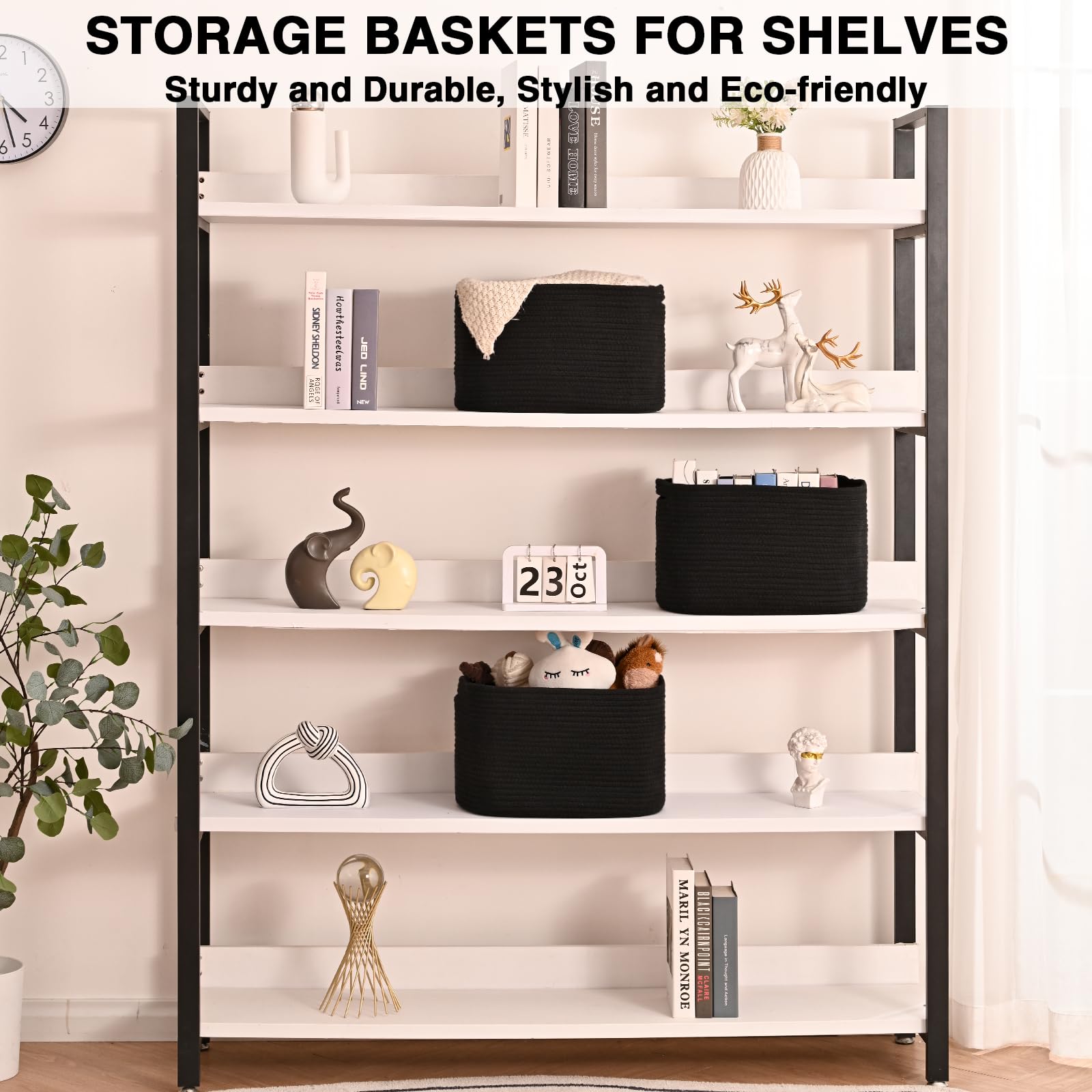 Dcerzxzci storage basket hidden handles ease carrying and moving.