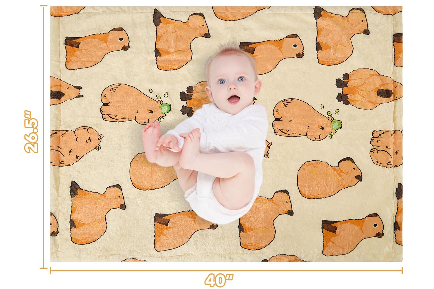 DCOOLGO Capybara blanket back detail highlights dotted backing for skin-friendly softness.