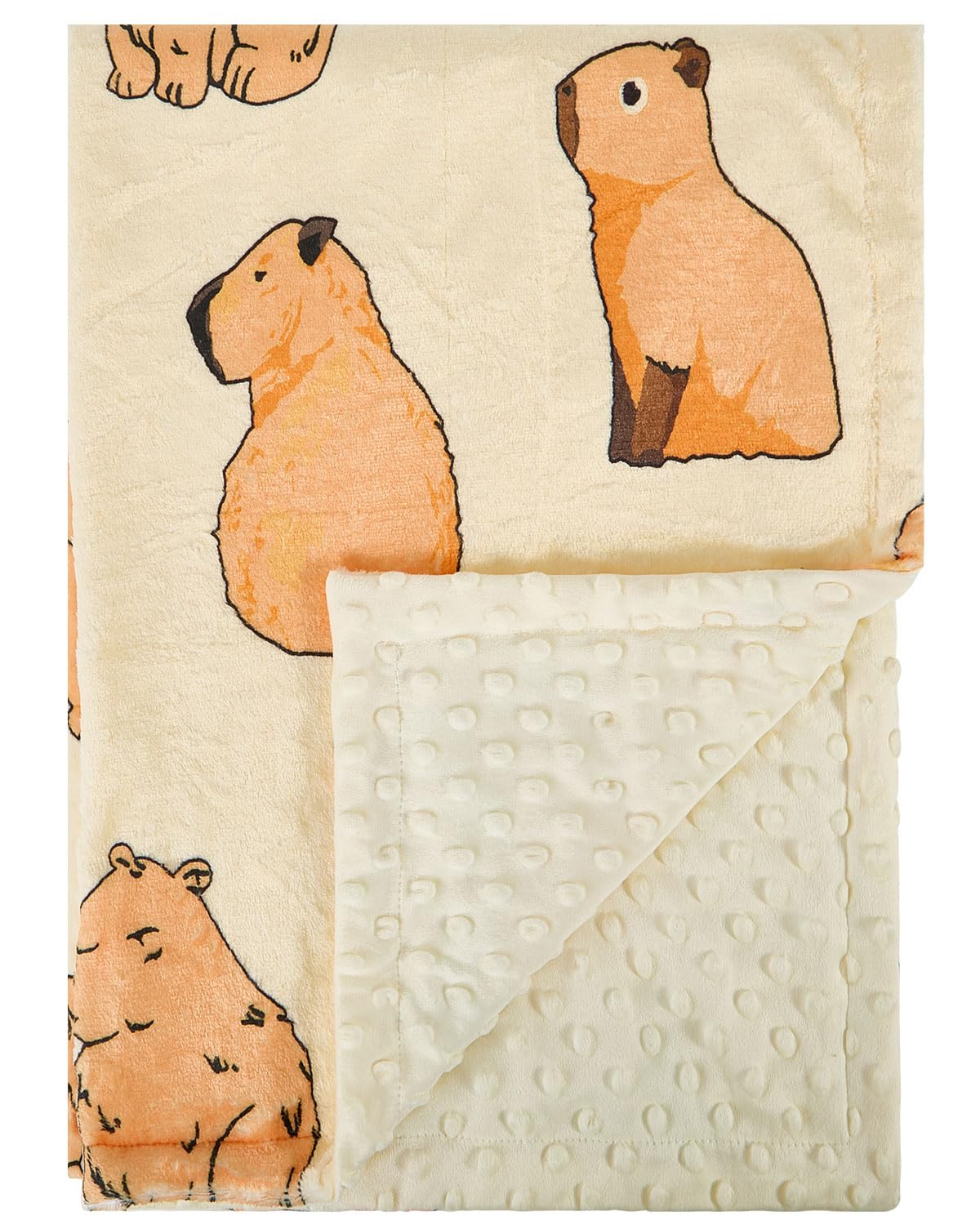 DCOOLGO Capybara blanket tummy time session offers soft, breathable surface.