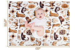 DCOOLGO Cowboy Baby Blanket dotted back offers gentle skin-friendly support