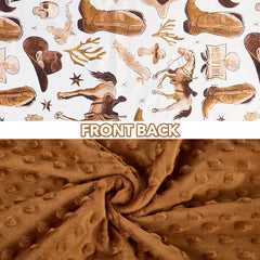 DCOOLGO Cowboy Baby Blanket double-layer warmth without bulk