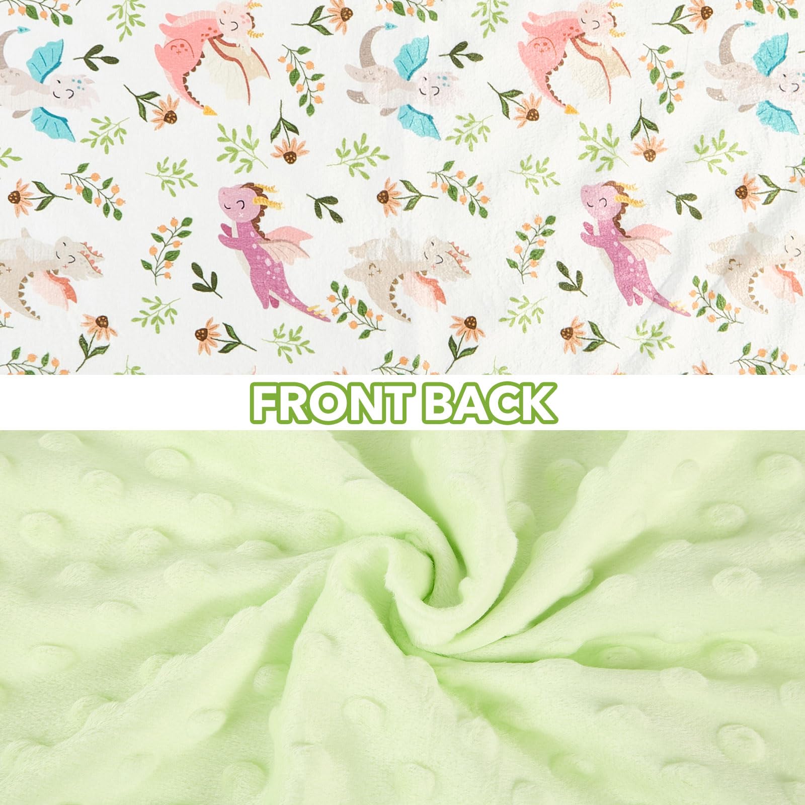 DCOOLGO Dragon Baby Blanket double-layer construction for warmth and breathability