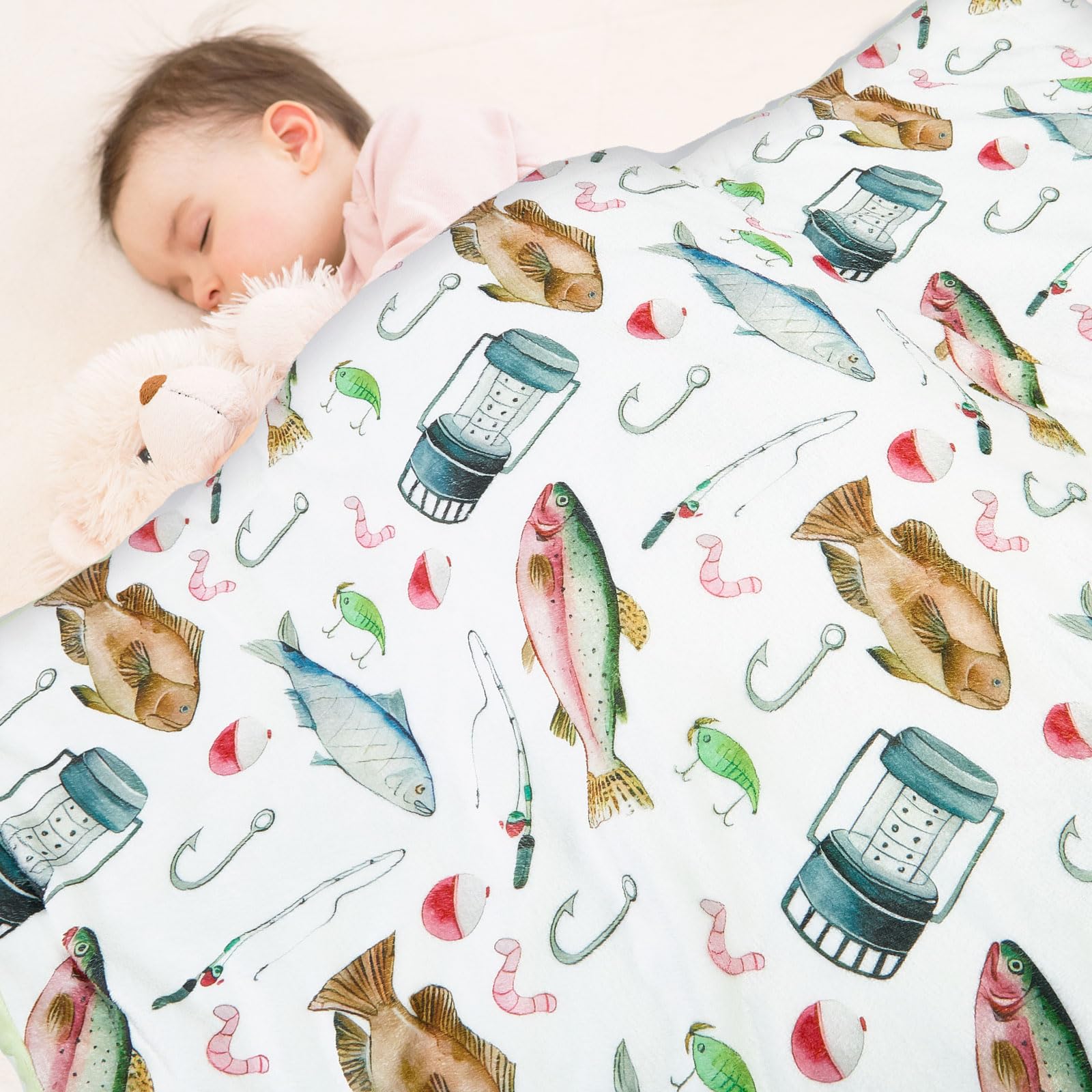 DCOOLGO nursery blanket shown as photogenic prop in baby photography sessions.