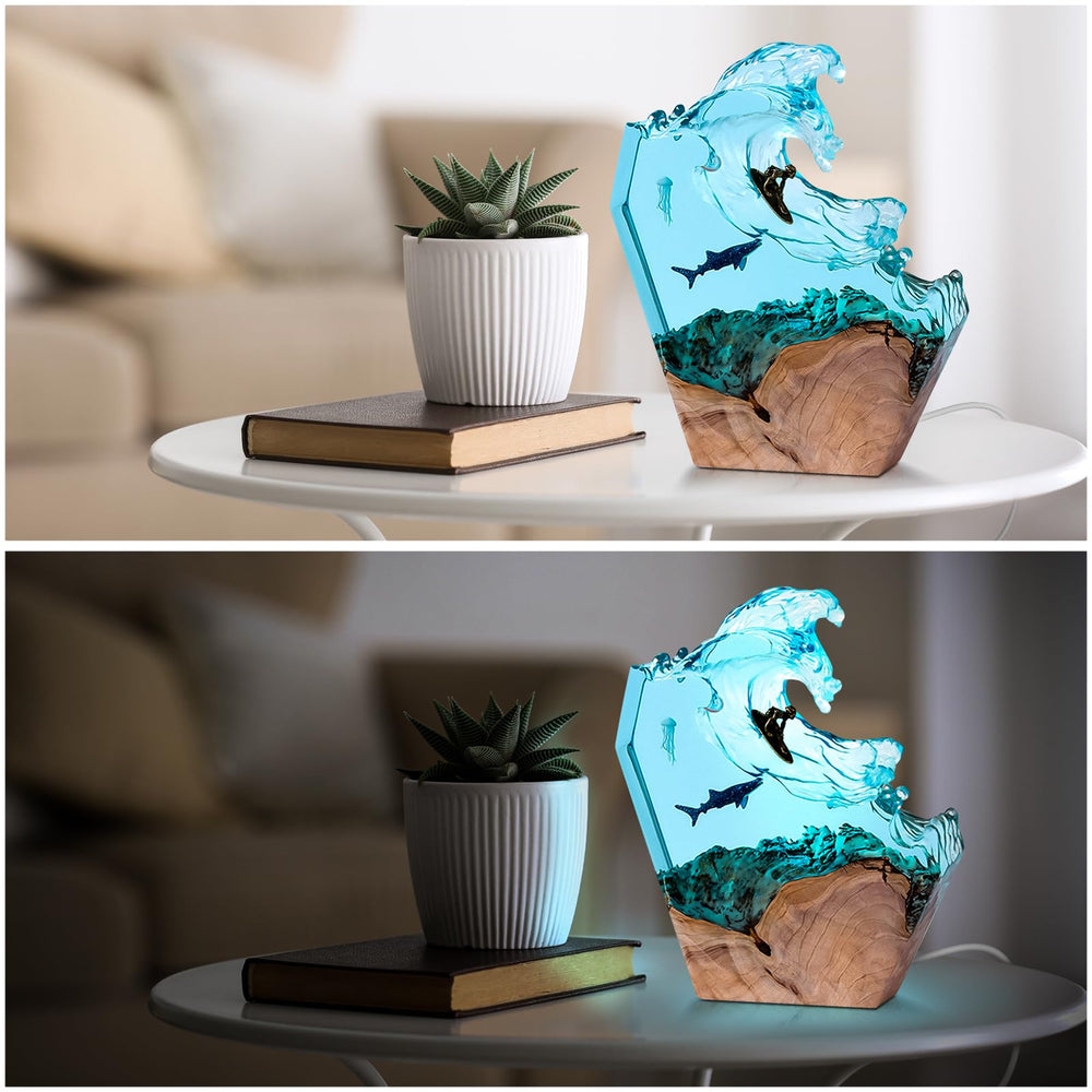 dcvbny 3D art ocean night light creates cozy ambience with subtle underwater visuals