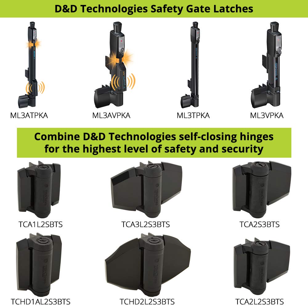 D&amp;D Technologies TruClose hinge in outdoor setting suitable for yards and pools.