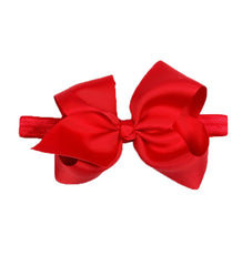 DDazzling baby large hair bow red front view enhances photo props with vivid color