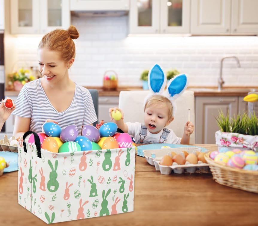 DDBASKET Easter basket collapsible design shown for space-saving storage.