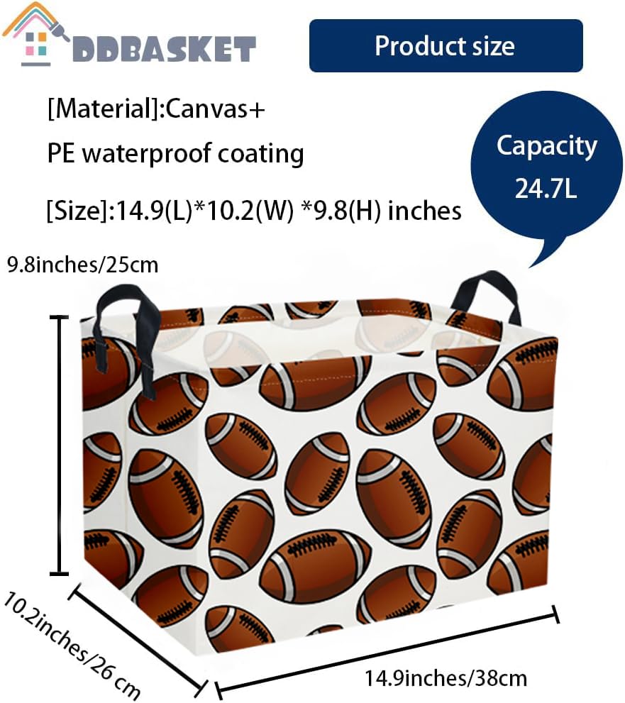 DDBASKET football room decor storage bin keeps items organized