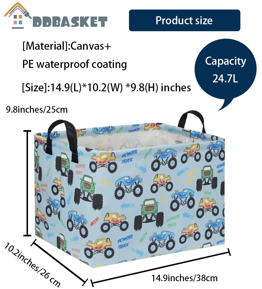 DDBASKET monster truck basket canvas material for durability.