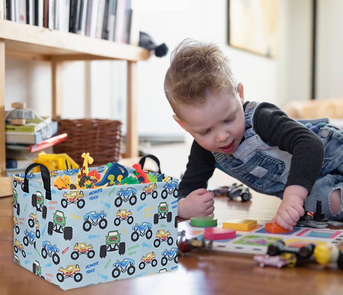DDBASKET monster truck basket collapsible design in use.