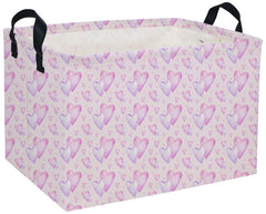 DDBASKET heart-design rectangular basket for toy storage in kids' room.